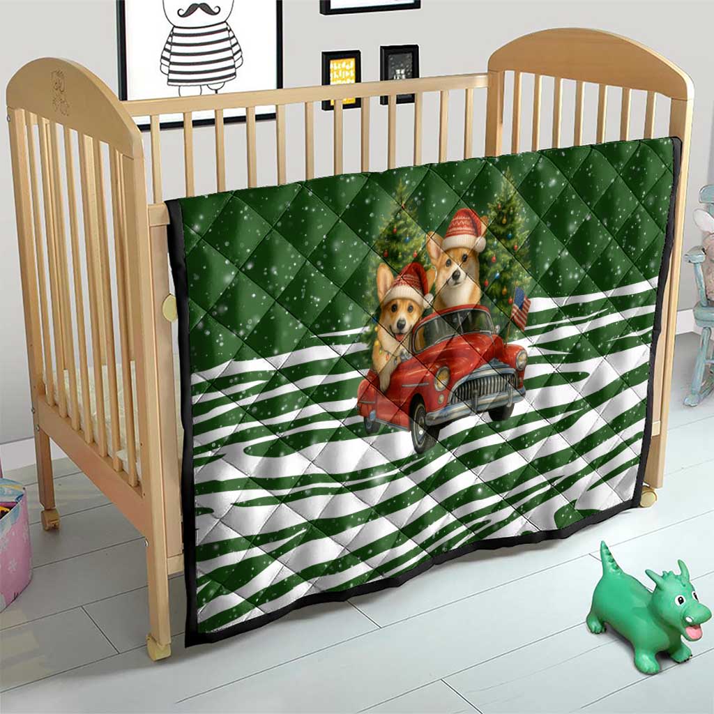 Pembroke Welsh Corgi Dog Xmas Christmas Quilt Xmas Holiday Patterns - Wonder Print Shop