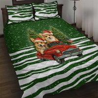 Pembroke Welsh Corgi Dog Xmas Christmas Quilt Bed Set Xmas Holiday Patterns - Wonder Print Shop