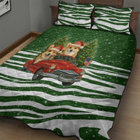 Pembroke Welsh Corgi Dog Xmas Christmas Quilt Bed Set Xmas Holiday Patterns - Wonder Print Shop