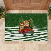 Pembroke Welsh Corgi Dog Xmas Christmas Rubber Doormat Xmas Holiday Patterns - Wonder Print Shop