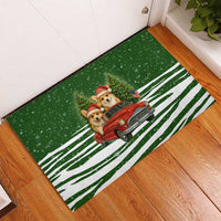 Pembroke Welsh Corgi Dog Xmas Christmas Rubber Doormat Xmas Holiday Patterns - Wonder Print Shop