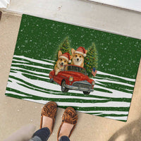 Pembroke Welsh Corgi Dog Xmas Christmas Rubber Doormat Xmas Holiday Patterns - Wonder Print Shop