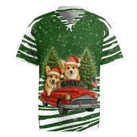 Pembroke Welsh Corgi Dog Xmas Christmas Rugby Jersey Xmas Holiday Patterns - Wonder Print Shop