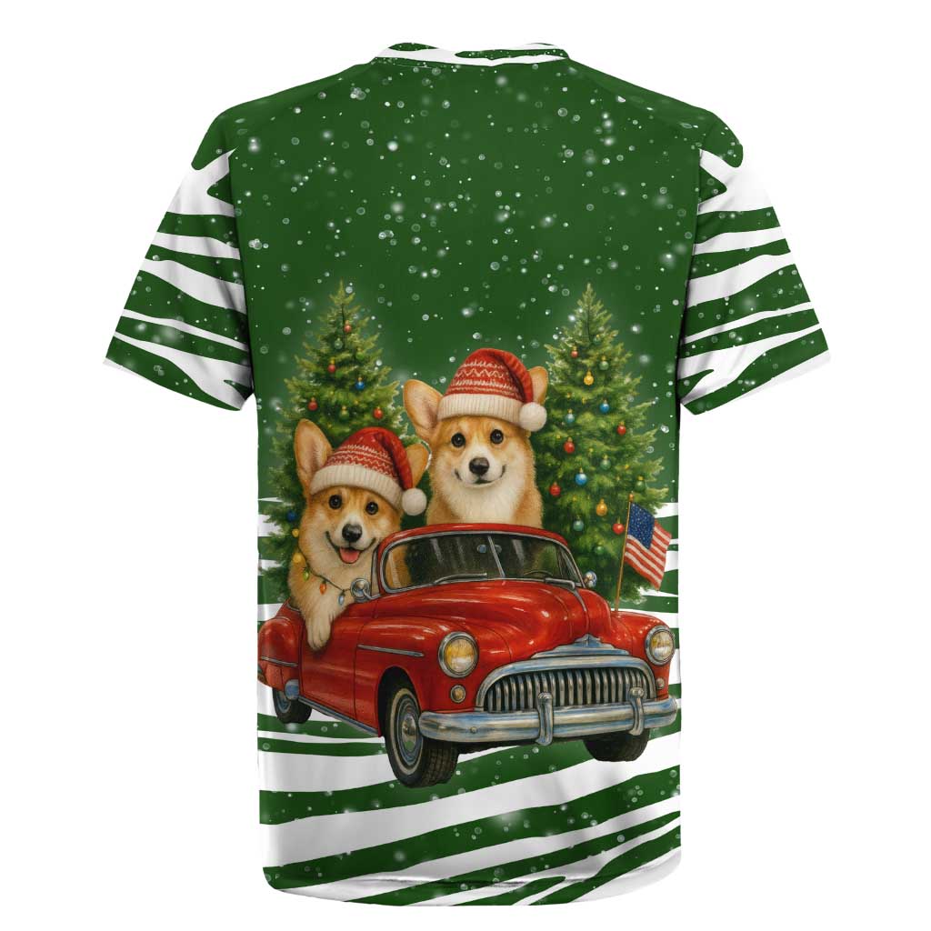 Pembroke Welsh Corgi Dog Xmas Christmas Rugby Jersey Xmas Holiday Patterns - Wonder Print Shop