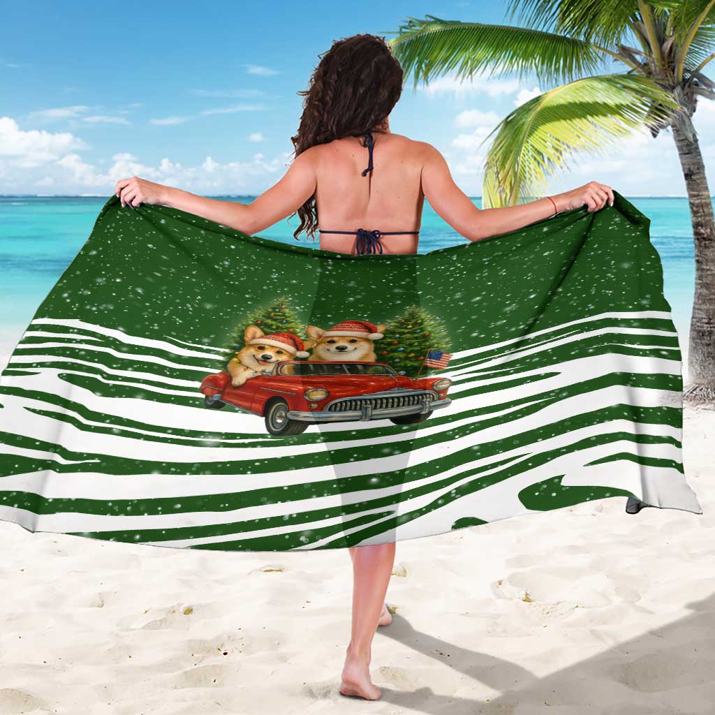 Pembroke Welsh Corgi Dog Xmas Christmas Sarong Xmas Holiday Patterns - Wonder Print Shop