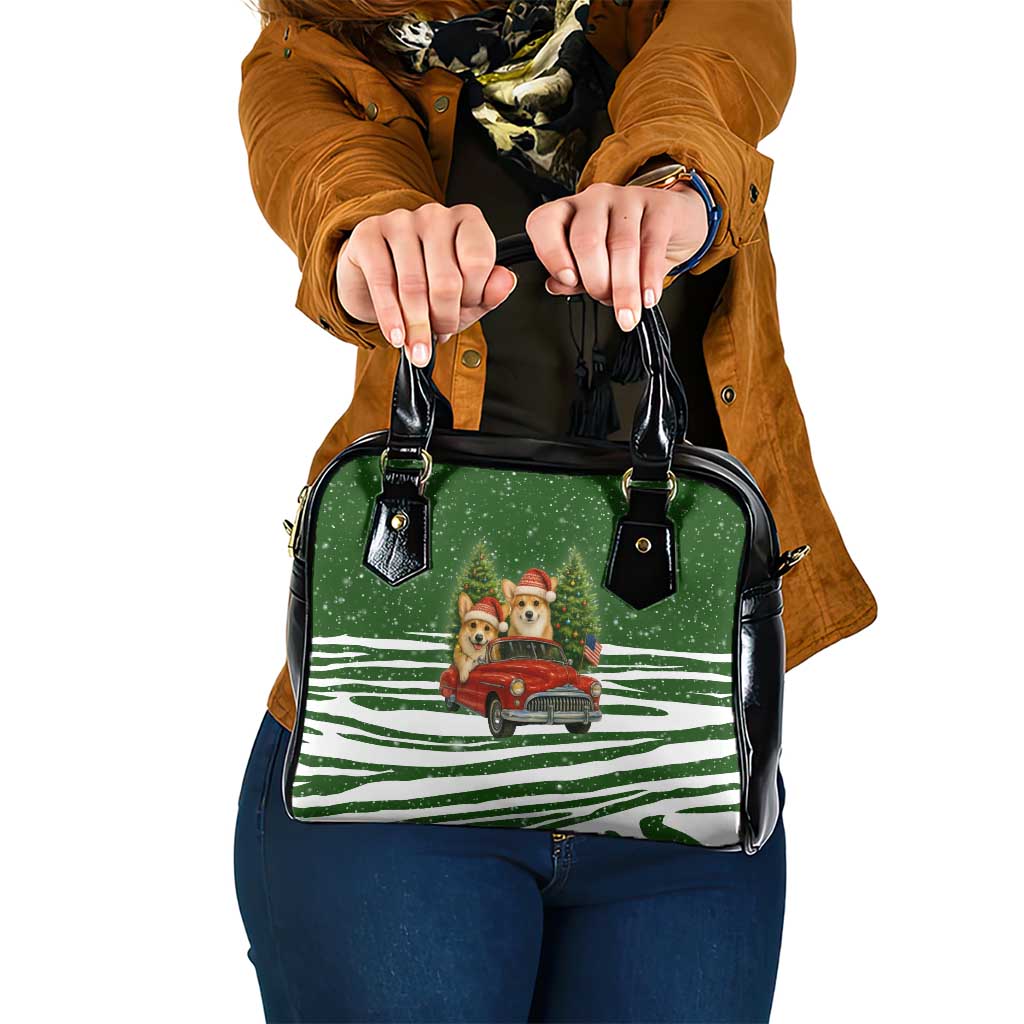 Pembroke Welsh Corgi Dog Xmas Christmas Shoulder Handbag Xmas Holiday Patterns - Wonder Print Shop