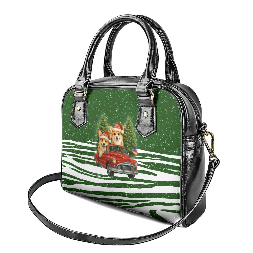 Pembroke Welsh Corgi Dog Xmas Christmas Shoulder Handbag Xmas Holiday Patterns - Wonder Print Shop