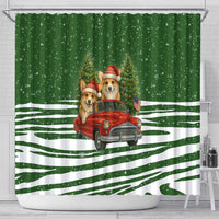 Pembroke Welsh Corgi Dog Xmas Christmas Shower Curtain Xmas Holiday Patterns - Wonder Print Shop