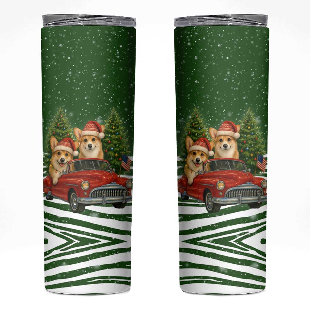 Pembroke Welsh Corgi Dog Xmas Christmas Skinny Tumbler Xmas Holiday Patterns - Wonder Print Shop