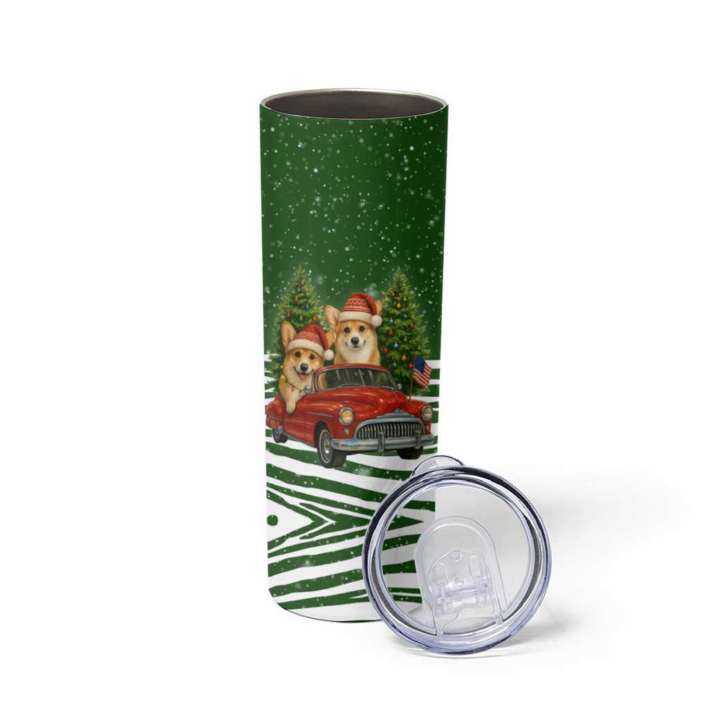 Pembroke Welsh Corgi Dog Xmas Christmas Skinny Tumbler Xmas Holiday Patterns - Wonder Print Shop