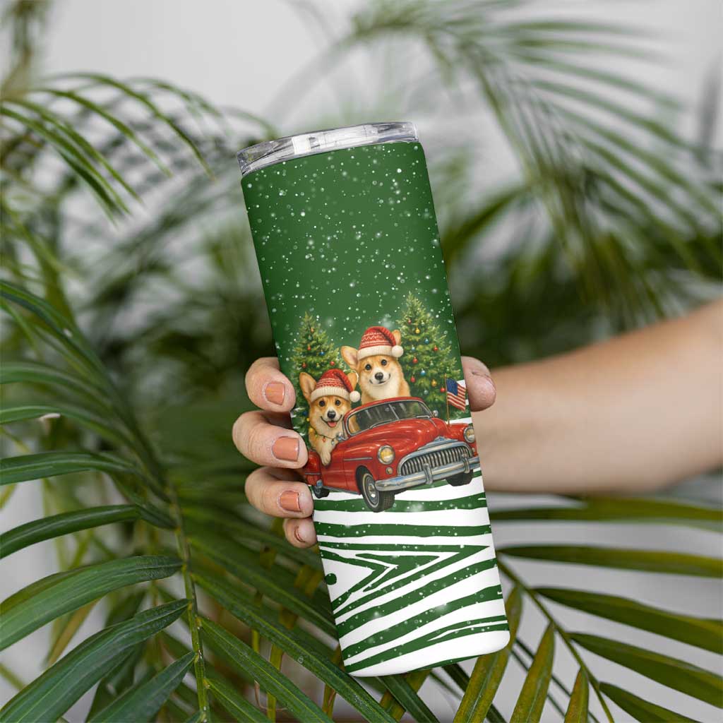 Pembroke Welsh Corgi Dog Xmas Christmas Skinny Tumbler Xmas Holiday Patterns - Wonder Print Shop