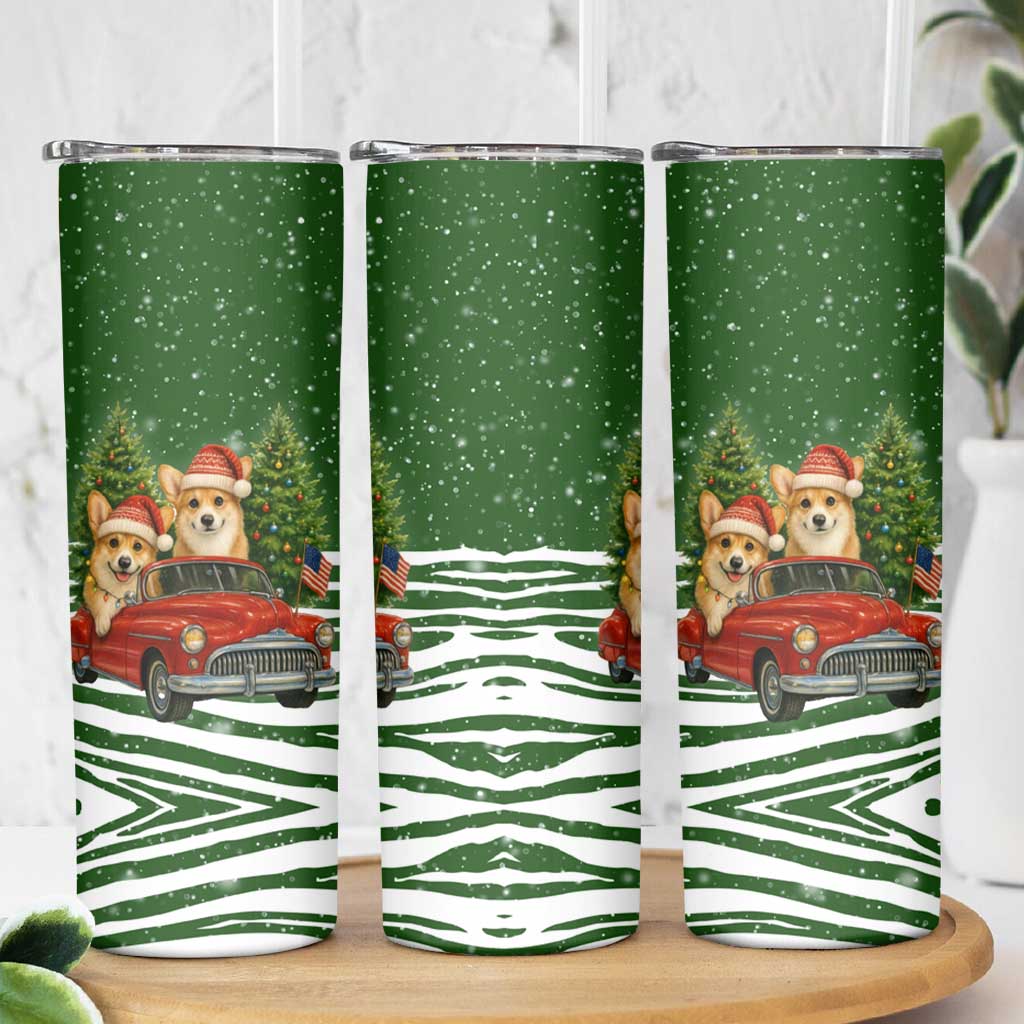 Pembroke Welsh Corgi Dog Xmas Christmas Skinny Tumbler Xmas Holiday Patterns - Wonder Print Shop