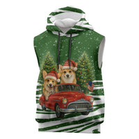 Pembroke Welsh Corgi Dog Xmas Christmas Sleeveless Hoodie Xmas Holiday Patterns - Wonder Print Shop