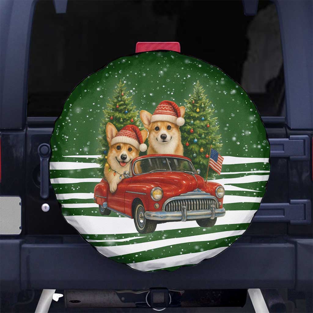 Pembroke Welsh Corgi Dog Xmas Christmas Spare Tire Cover Xmas Holiday Patterns - Wonder Print Shop