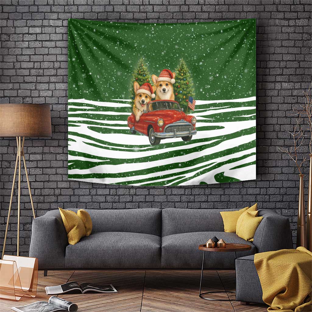 Pembroke Welsh Corgi Dog Xmas Christmas Tapestry Xmas Holiday Patterns - Wonder Print Shop