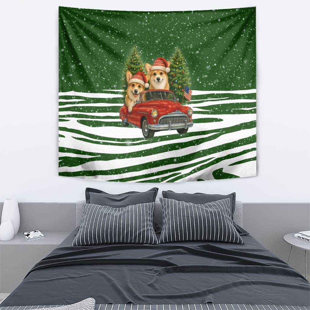 Pembroke Welsh Corgi Dog Xmas Christmas Tapestry Xmas Holiday Patterns - Wonder Print Shop
