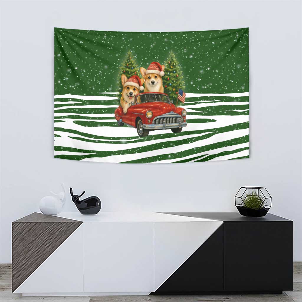 Pembroke Welsh Corgi Dog Xmas Christmas Tapestry Xmas Holiday Patterns - Wonder Print Shop