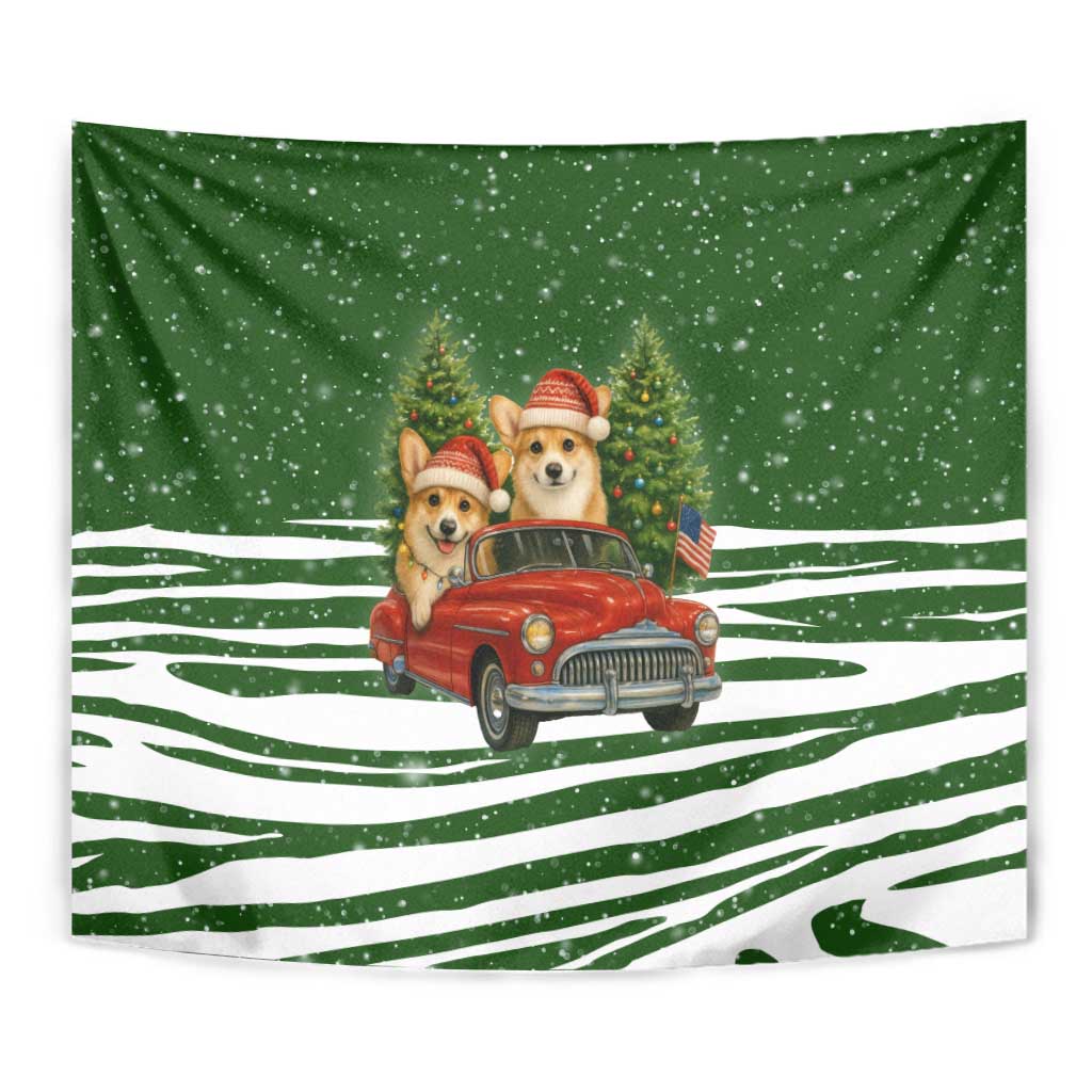Pembroke Welsh Corgi Dog Xmas Christmas Tapestry Xmas Holiday Patterns - Wonder Print Shop