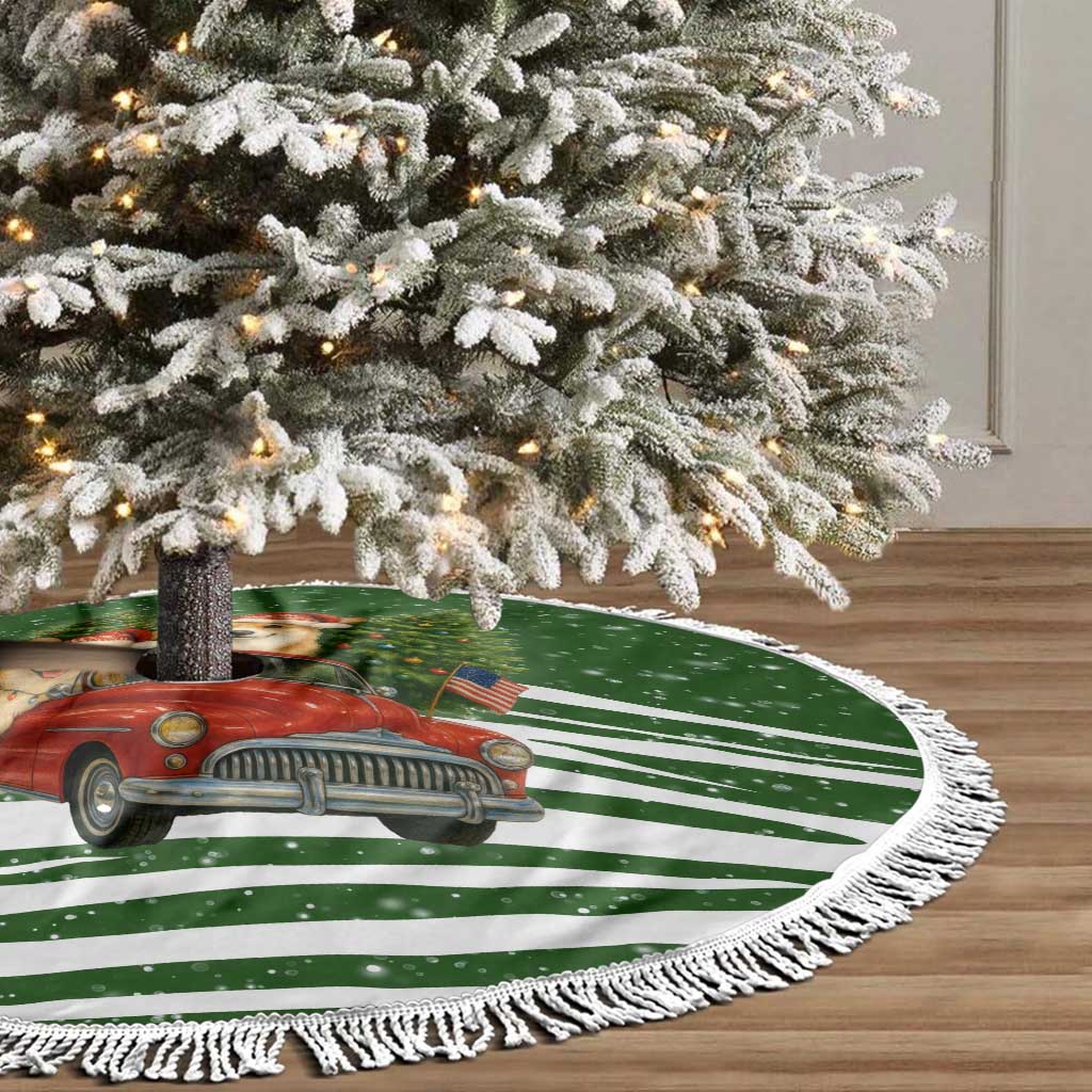 Pembroke Welsh Corgi Dog Xmas Christmas Tree Skirt Xmas Holiday Patterns - Wonder Print Shop