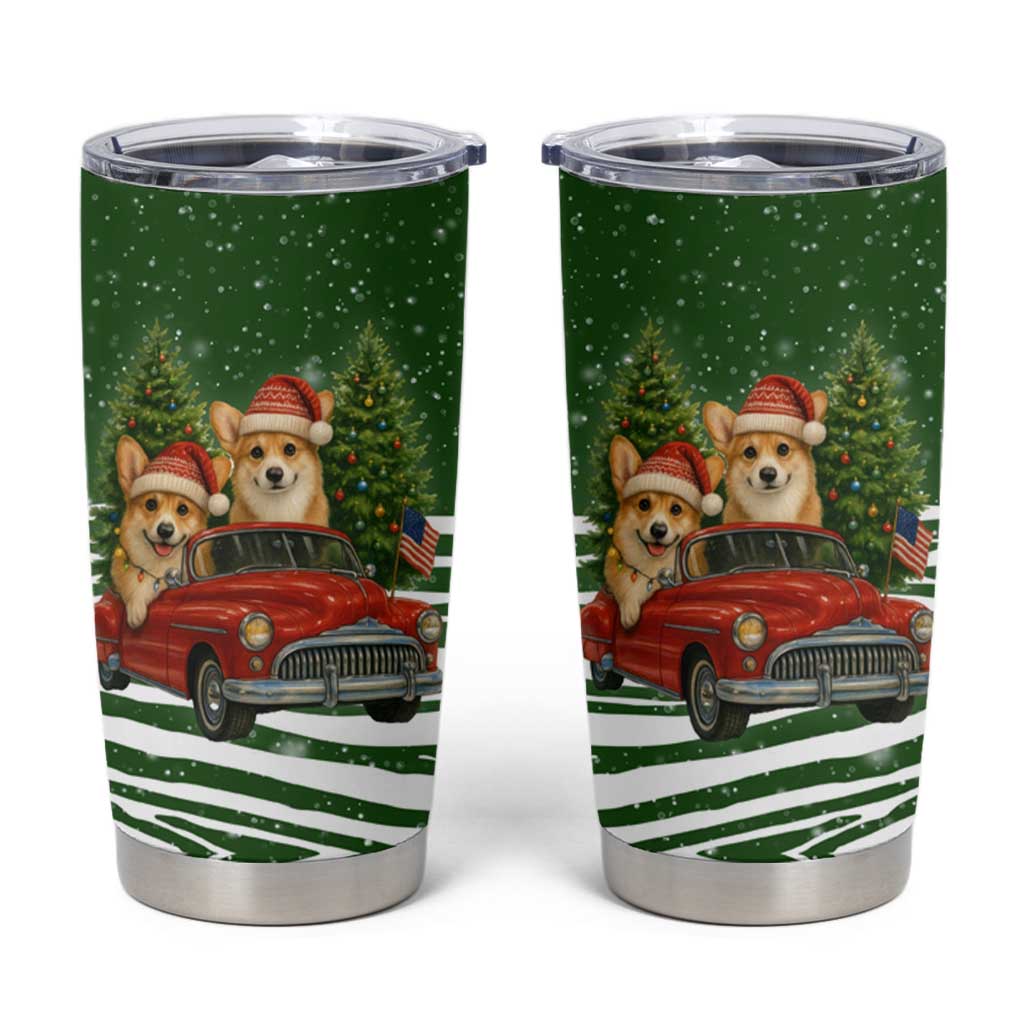 Pembroke Welsh Corgi Dog Xmas Christmas Tumbler Cup Xmas Holiday Patterns - Wonder Print Shop