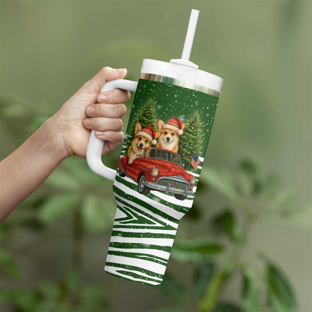 Pembroke Welsh Corgi Dog Xmas Christmas Tumbler With Handle Xmas Holiday Patterns - Wonder Print Shop