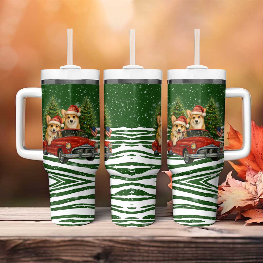 Pembroke Welsh Corgi Dog Xmas Christmas Tumbler With Handle Xmas Holiday Patterns - Wonder Print Shop