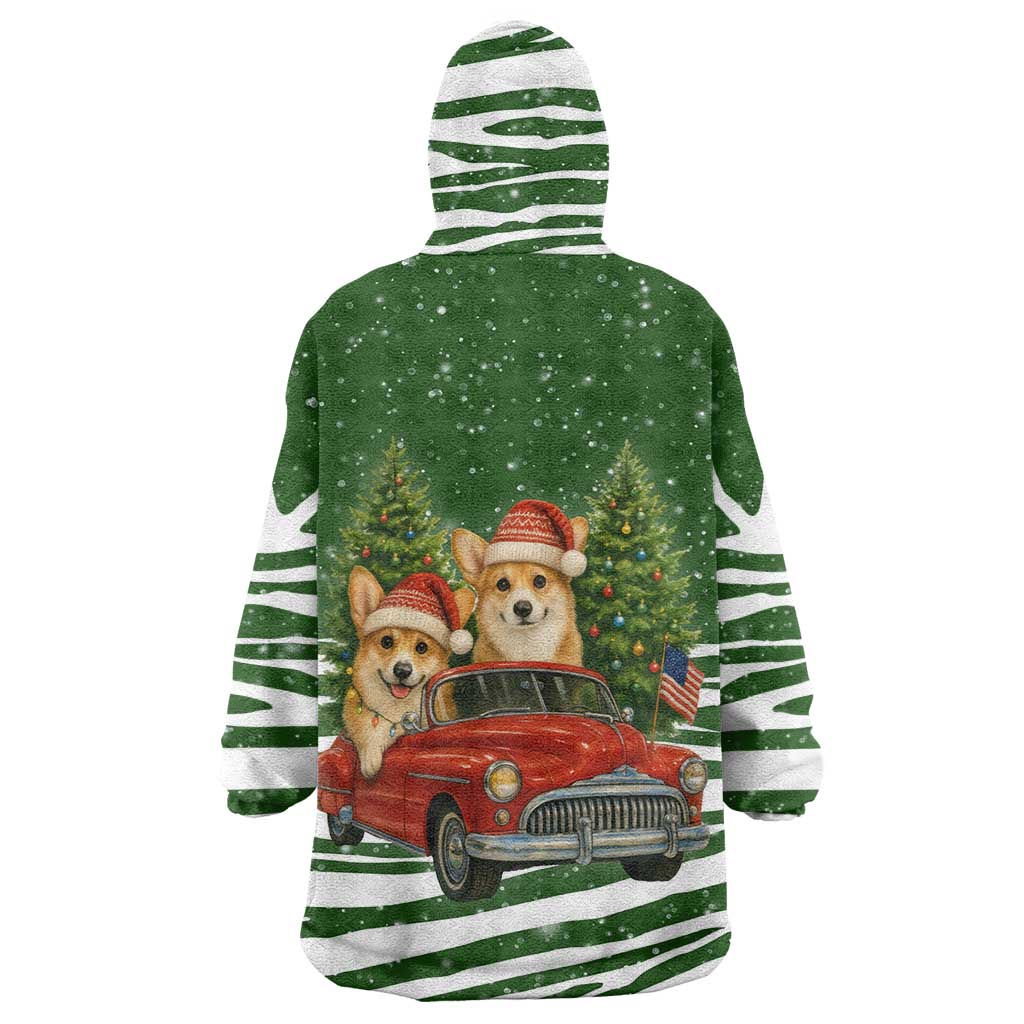 Pembroke Welsh Corgi Dog Xmas Christmas Wearable Blanket Hoodie Xmas Holiday Patterns - Wonder Print Shop