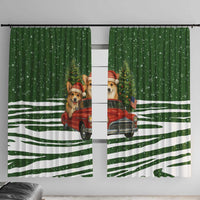 Pembroke Welsh Corgi Dog Xmas Christmas Window Curtain Xmas Holiday Patterns - Wonder Print Shop