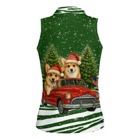 Pembroke Welsh Corgi Dog Xmas Christmas Women Sleeveless Polo Shirt Xmas Holiday Patterns - Wonder Print Shop