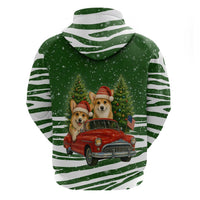 Pembroke Welsh Corgi Dog Xmas Christmas Zip Hoodie Xmas Holiday Patterns - Wonder Print Shop
