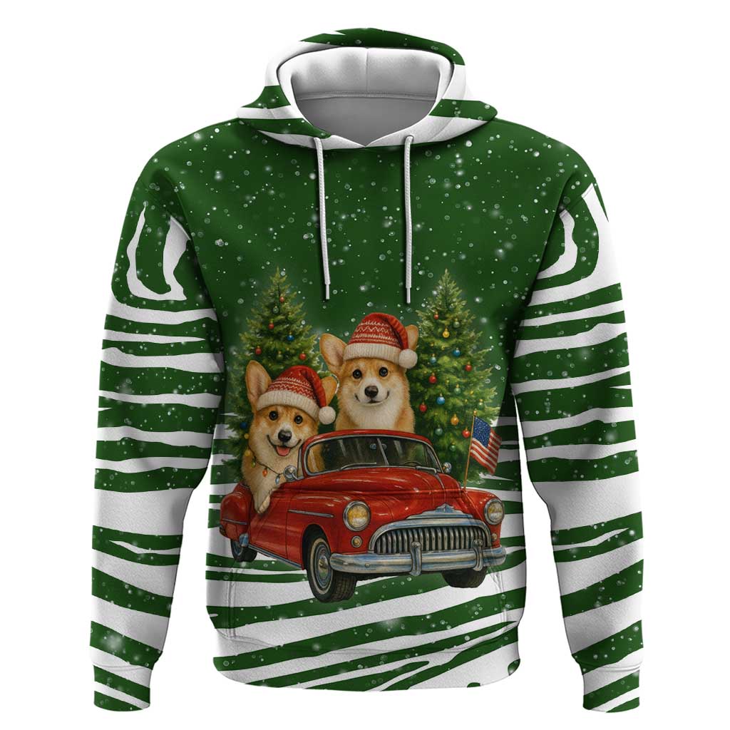 Pembroke Welsh Corgi Dog Xmas Christmas Zip Hoodie Xmas Holiday Patterns - Wonder Print Shop