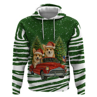 Pembroke Welsh Corgi Dog Xmas Christmas Zip Hoodie Xmas Holiday Patterns - Wonder Print Shop