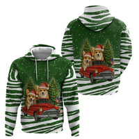 Pembroke Welsh Corgi Dog Xmas Christmas Zip Hoodie Xmas Holiday Patterns - Wonder Print Shop