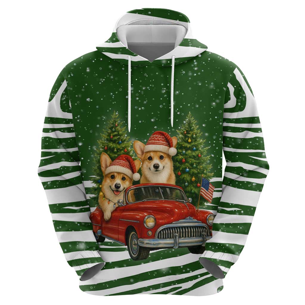 Pembroke Welsh Corgi Dog Xmas Christmas Zip Hoodie Xmas Holiday Patterns - Wonder Print Shop