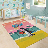 Penguin Im So Cool Christmas Area Rug Xmas Holiday Patterns - Wonder Print Shop