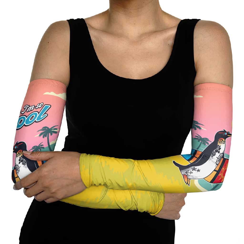 Penguin Im So Cool Christmas Arm Sleeves Xmas Holiday Patterns - Wonder Print Shop
