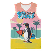 Penguin Im So Cool Christmas Basketball Jersey Xmas Holiday Patterns - Wonder Print Shop