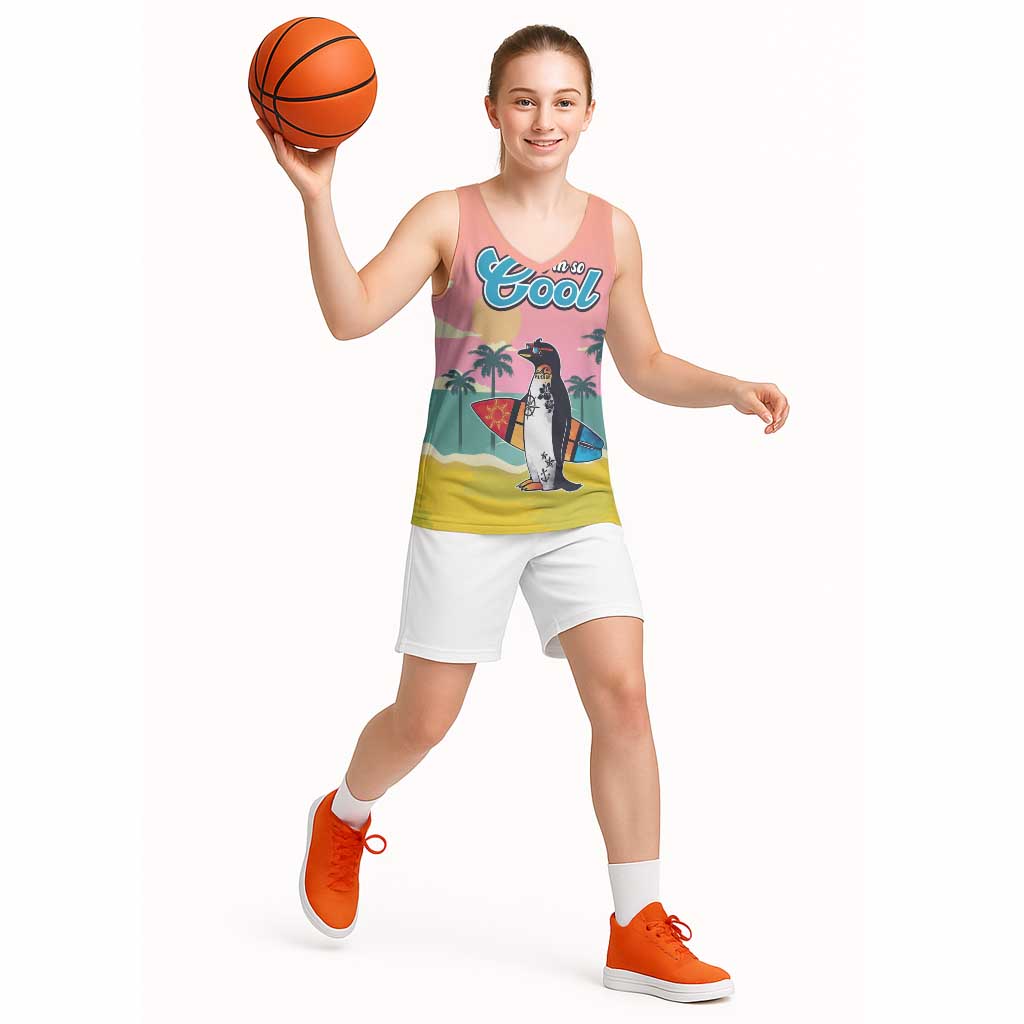 Penguin Im So Cool Christmas Basketball Jersey Xmas Holiday Patterns - Wonder Print Shop