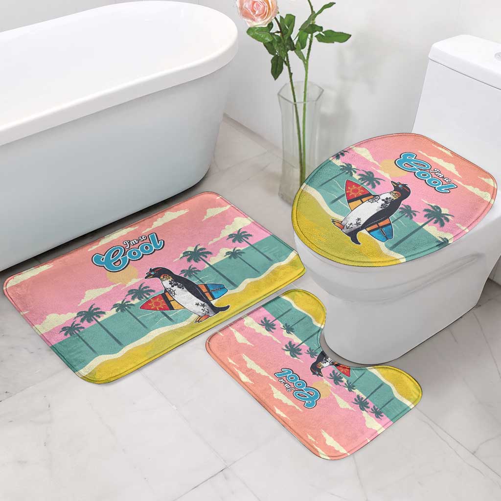 Penguin Im So Cool Christmas Bathroom Set Xmas Holiday Patterns - Wonder Print Shop