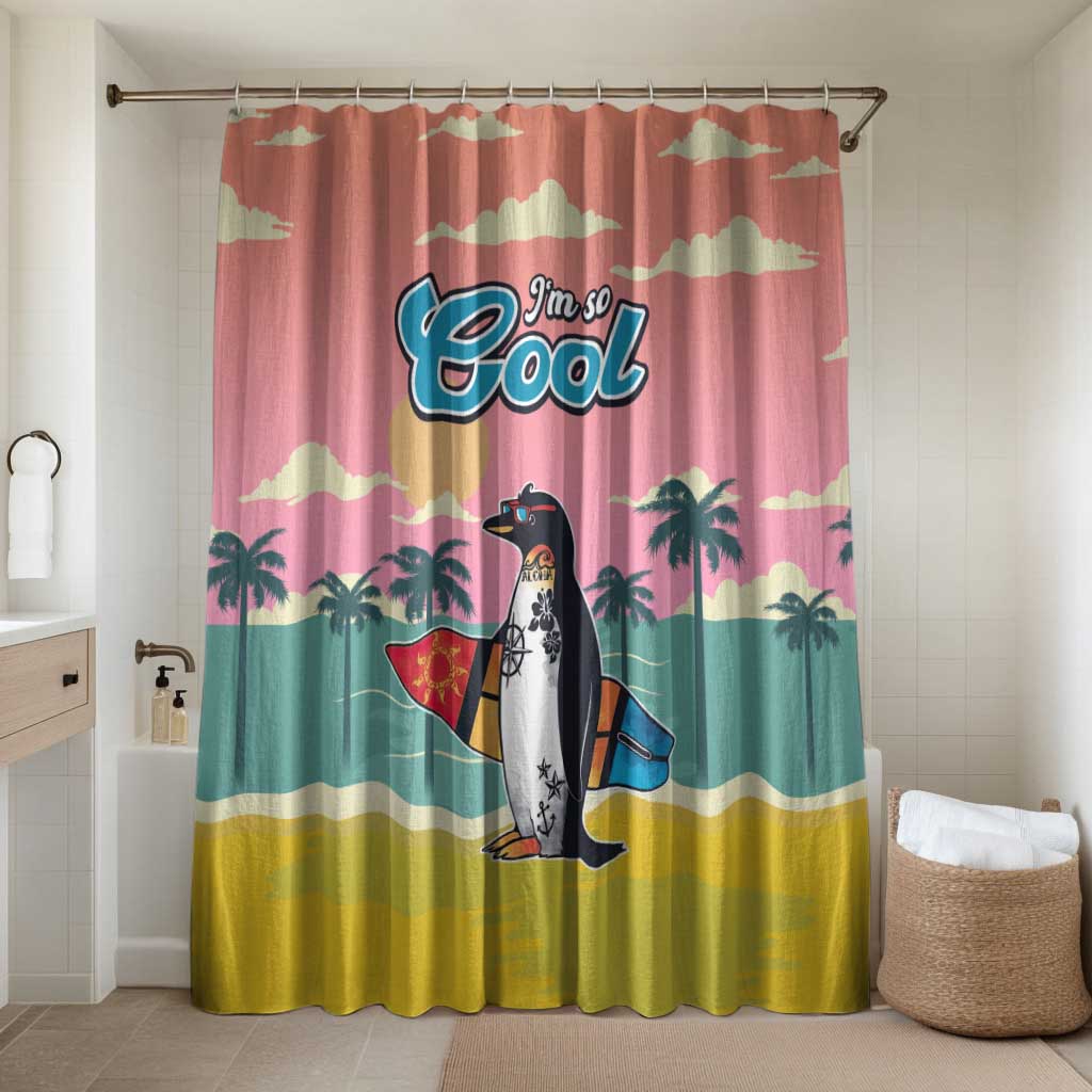 Penguin Im So Cool Christmas Bathroom Set Xmas Holiday Patterns - Wonder Print Shop