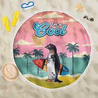 Penguin Im So Cool Christmas Beach Blanket Xmas Holiday Patterns - Wonder Print Shop