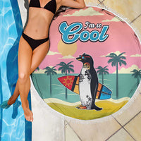 Penguin Im So Cool Christmas Beach Blanket Xmas Holiday Patterns - Wonder Print Shop