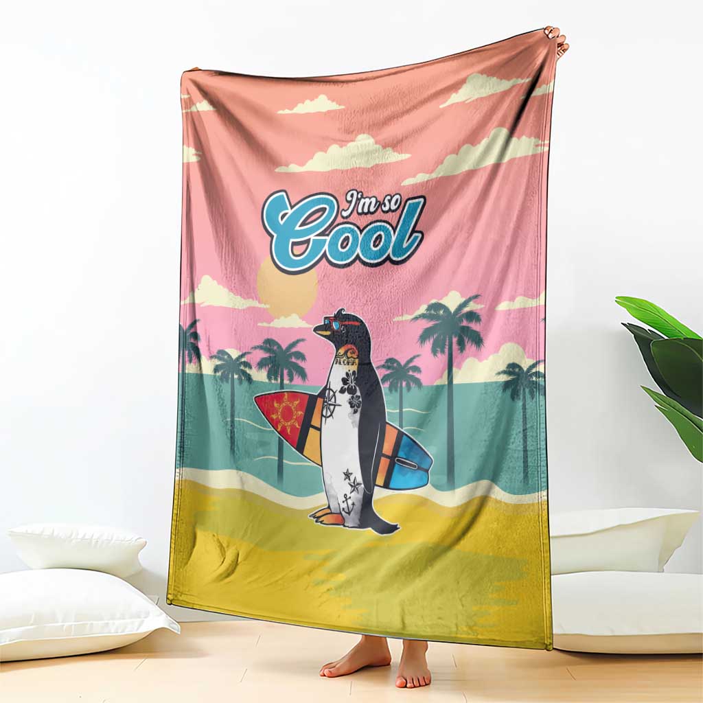 Penguin Im So Cool Christmas Blanket Xmas Holiday Patterns - Wonder Print Shop