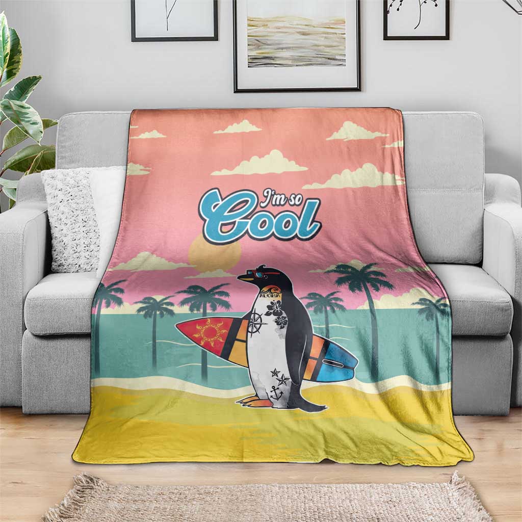 Penguin Im So Cool Christmas Blanket Xmas Holiday Patterns - Wonder Print Shop