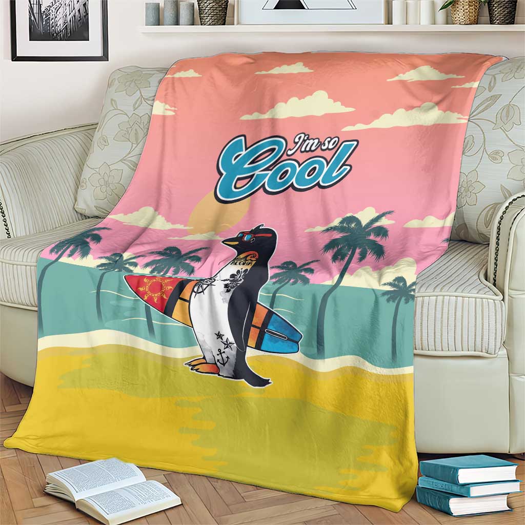 Penguin Im So Cool Christmas Blanket Xmas Holiday Patterns - Wonder Print Shop