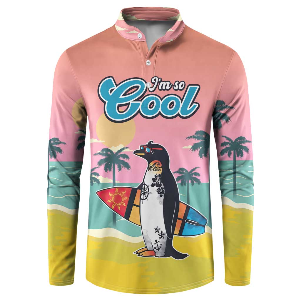 Penguin Im So Cool Christmas Button Sweatshirt Xmas Holiday Patterns - Wonder Print Shop