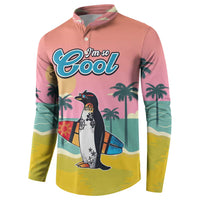 Penguin Im So Cool Christmas Button Sweatshirt Xmas Holiday Patterns - Wonder Print Shop