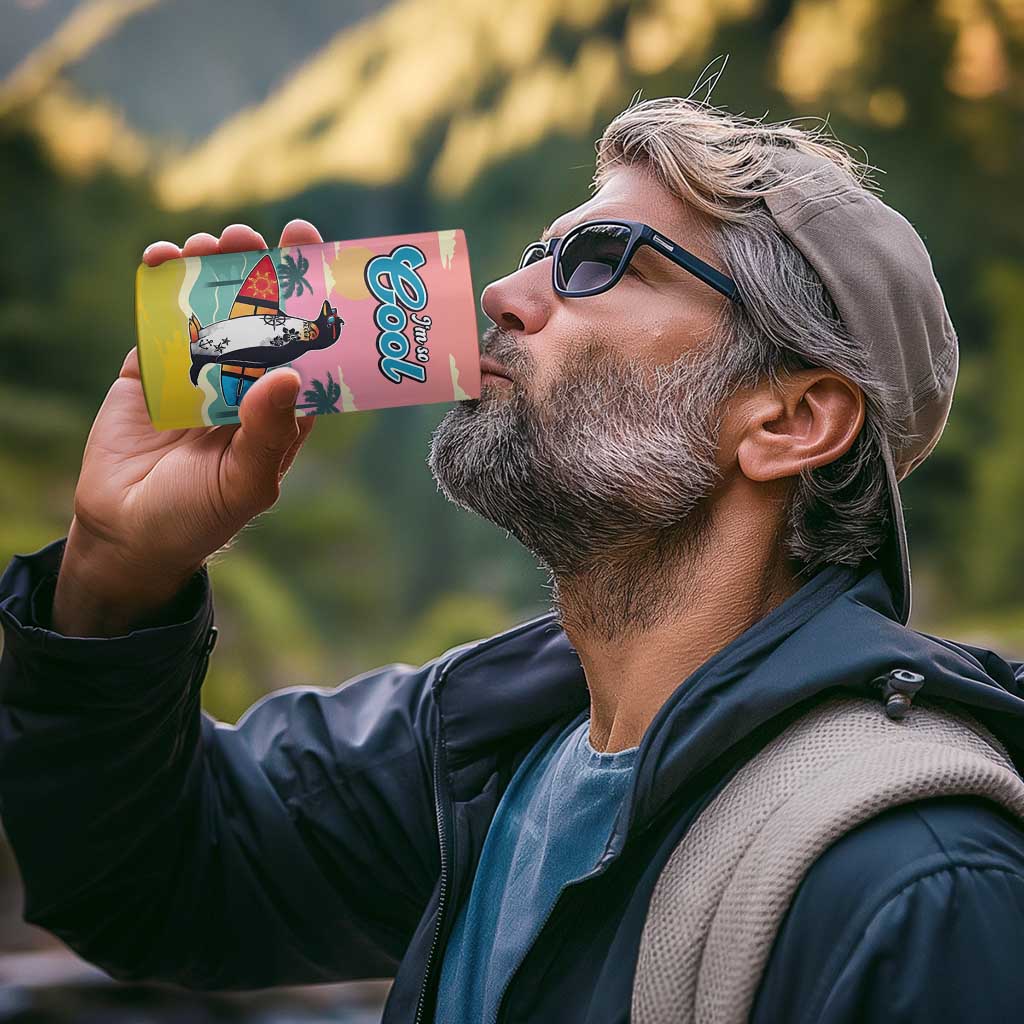 Penguin Im So Cool Christmas 4 in 1 Can Cooler Tumbler Xmas Holiday Patterns - Wonder Print Shop