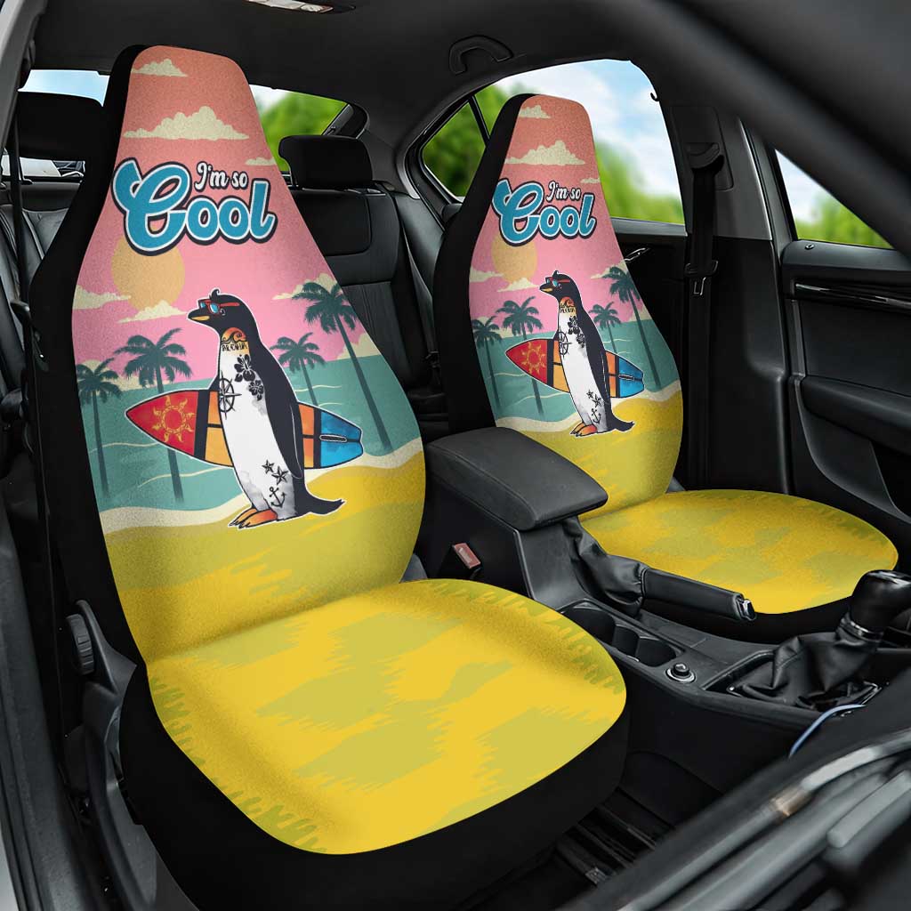 Penguin Im So Cool Christmas Car Seat Cover Xmas Holiday Patterns - Wonder Print Shop