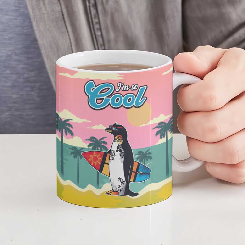 Penguin Im So Cool Christmas Ceramic Mug Xmas Holiday Patterns - Wonder Print Shop